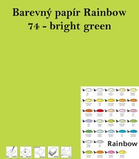 Papr RAINBOW A4/80g/500, 74 - bright green, ziv zelen