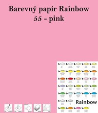 Papr RAINBOW A4/160g/250, 55 - pink, rov