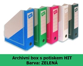 Box archivan Board Colour HIT, zelen, seznut s potiskem, 30x23x7,5cm, 280.02
