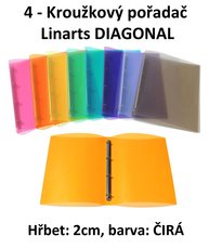 Poada 4kroukov LINARTS Diagonal A5, ir, PP, 2cm