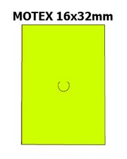 Etikety cenov 16x23mm/54kot (870et) Motex lut signln obdlnkov