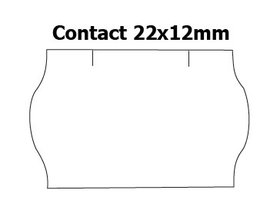 Etikety cenov 22x12mm/42kot (1500et) Contact bl zaoblen