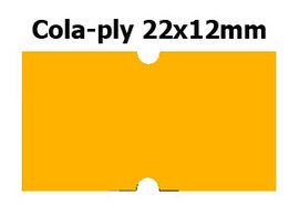 Etikety cenov 22x12mm/42kot (1250et) Cola-ply oranov signln obdlnkov