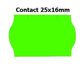 Etikety cenov 25x16mm/36kot (1150et) Contact zelen signln zaoblen