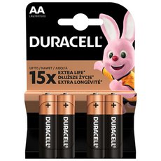 Baterie alkalick, AA, 1.5V, Duracell, blistr, 4-pack, MN1500