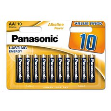 Baterie alkalick, AA (LR6), AA, 1.5V, Panasonic, blistr, 10-pack, Alkaline power