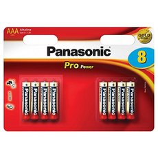 Baterie alkalick, AAA, 1.5V, Panasonic, blistr, 8-pack, 265949, Pro Power