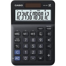 Casio Kalkulaka MS 20 F, ern, stoln s vpotem DPH, dvanctimstn