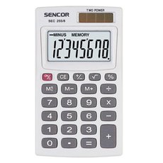 Sencor Kalkulaka SEC 255/8, bl, kapesn, osmimstn, duln napjen