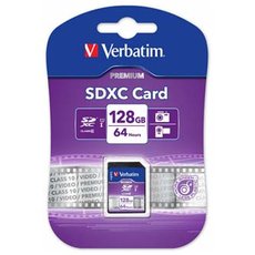 Verbatim pamov karta Secure Digital Card Premium U1, 128GB, SDXC, 44025, UHS-I U1 (Class 10)
