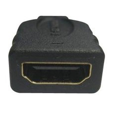 Video redukce, micro HDMI samec - HDMI samice, ern, Logo zlacen konektory