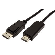 Video kabel DisplayPort samec - HDMI samec, 1m, ern