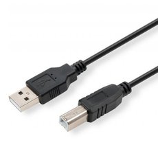 USB kabel (2.0), USB A samec - USB B samec, 5m, ern