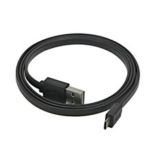 USB kabel (2.0), USB A samec reversible - microUSB samec reversible, 0.3m, ploch, ern, oboustrann