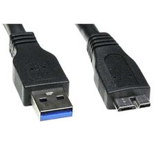 USB kabel (3.0), USB A samec - USB micro B samec, 0.5m, ern