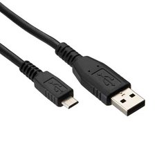 USB kabel (2.0), USB A samec - microUSB samec, 3m, ern