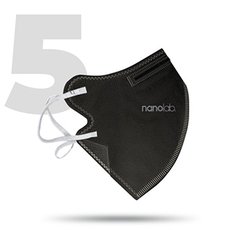 Nano prateln respirtor, FFP2, ern, univerzln, 5ks, Nanolab