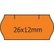 Etikety cenov 26x12mm/36kot (1500et) Contact oranov signln zaoblen