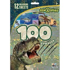 Samolepkov kniha 100 samolepek s omalovnkovmi listy Dinosaui     3564-8