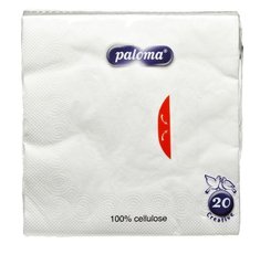 Ubrousky 33x33cm, bl, (20ks/15bl) 3vrst, PALOMA  vyprodno