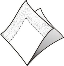 Ubrousky 33x33cm, bl, (20ks/  ) 3vrst, 70700