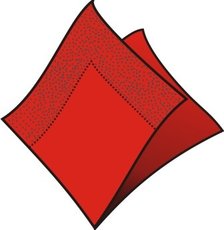 Ubrousky 33x33cm, erven, (50ks/48bl) 2vrst, 86501GASTRO