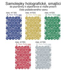 Samolepky holografick dekoran, smajlci, 417,418
