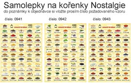 Samolepky na koenky Nostalgie, 0941-0943 cena za 1 arch