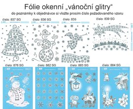 Okenn  flie &quot;vnon s glitry&quot;, 25x35, 831BG-839SG, 876SG-884SG,832