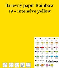 Papr RAINBOW A4/160g/250, 18 - intensive yellow, intenzivn lut