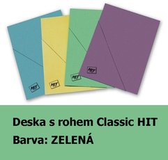 Deska s rohem Classic HIT, zelen, 240g, 1ks/50, 153.02