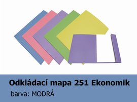 Mapa odkládací 251 Ekonomik HIT, modrá, 200g, 1 klopa, 1ks/100, 139.51