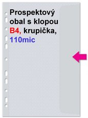 Obal prospektov B4/EURO 110my s klopou, krupika, 1ks/20