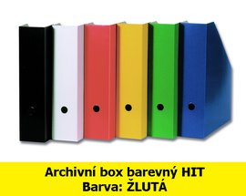 Box archivan barevn HIT, lut, seznut, 32,5x25,5x7,5cm, 216.04