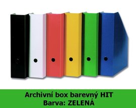 Box archivan barevn HIT, zelen, seznut, 32,5x25,5x7,5cm, 216.05