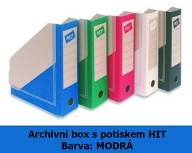 Box archivan Board Colour HIT, modr, seznut s potiskem, 30x23x7,5cm, 280.01