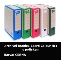 Krabice archivan Board Colour HIT, ern s potiskem, 33x26x7,5cm, 279.10