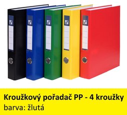 Poada 4kroukov PP A4, lut, 4cm, D25 7-374 ZRUENO