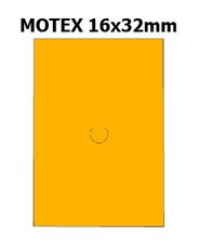 Etikety cenov 16x23mm/54kot (870et) Motex oranov signln obdlnkov
