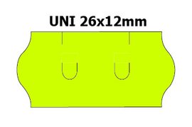 Etikety cenov 26x12mm/36kot (1500et) UNI lut signln zaoblen