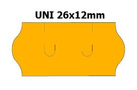Etikety cenov 26x12mm/36kot (1500et) UNI oranov signln zaoblen