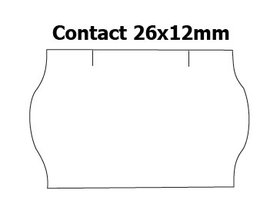 Etikety cenov 26x12mm/36kot (1500et) Contact bl zaoblen