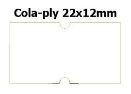 Etikety cenov 22x12mm/42kot (1250et) Cola-ply bl obdlnkov