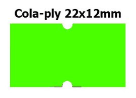 Etikety cenov 22x12mm/42kot (1250et) Cola-ply zelen signln obdlnkov