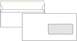 Oblka potovn DL 110x220mm, oknko, 50ks/20bal bl, samolepc