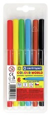 Popisova CENTROPEN COLOUR WORLD 7550/ 6ks/TP obal, sada fix, 2mm, vyprateln