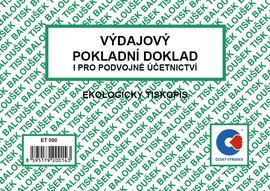 Vdajov pokladn doklad A6 pro podvojn etnictv, ekologick ET050