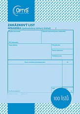 Zakzkov list A5, opravenka, 100 list OP1048