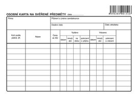 Osobn karta na sven pedmty A5 OP1151
