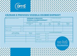 Zznam o provozu vozidla osobn dopravy A5, slovan, 100 list OP1177